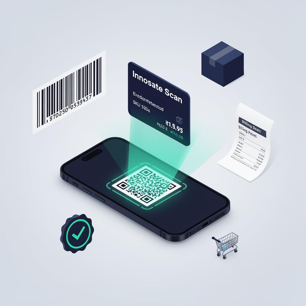 Smart QR & barcode workflows feature illustration